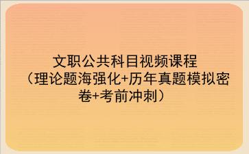 2022文职公共科目视频课程（理论题海强化+历年真题模拟密卷+考前冲刺）