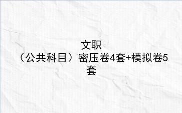 2022文职（公共科目）密压卷4套+模拟卷5套