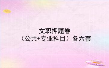 2023文职押题卷(公共+专业科目)各六套